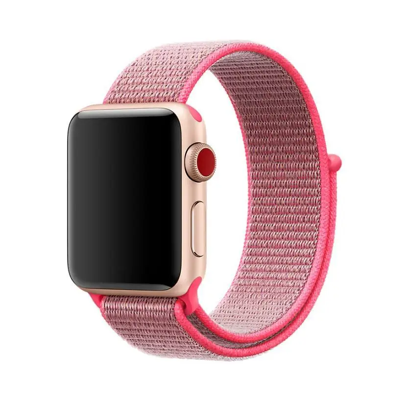 39 Ремешок для наручных часов Apple Watch 4 5 серии 3/2/1 38 мм 42 мм мягкий нейлон дышащий сменный ремешок Спортивные петли для наручных часов iwatch серии 4 40 мм 44 мм - Цвет ремешка: 39