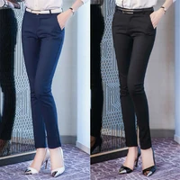 2019 spring autumnwomen pencil pants solid color high waist ladies office trousers casual female slim bodycon pants formal pants
