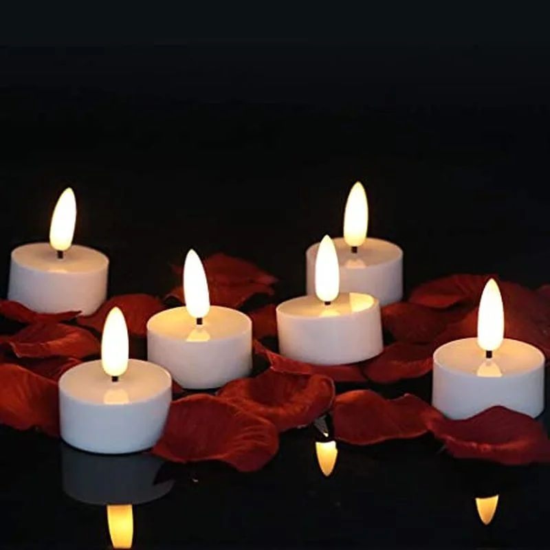 

1/2pc LED Candle Fake Flashing Tea Light Outdoor Garden Lamp Battery-powered Romantic Wedding Banquet Decoration Home Decoration