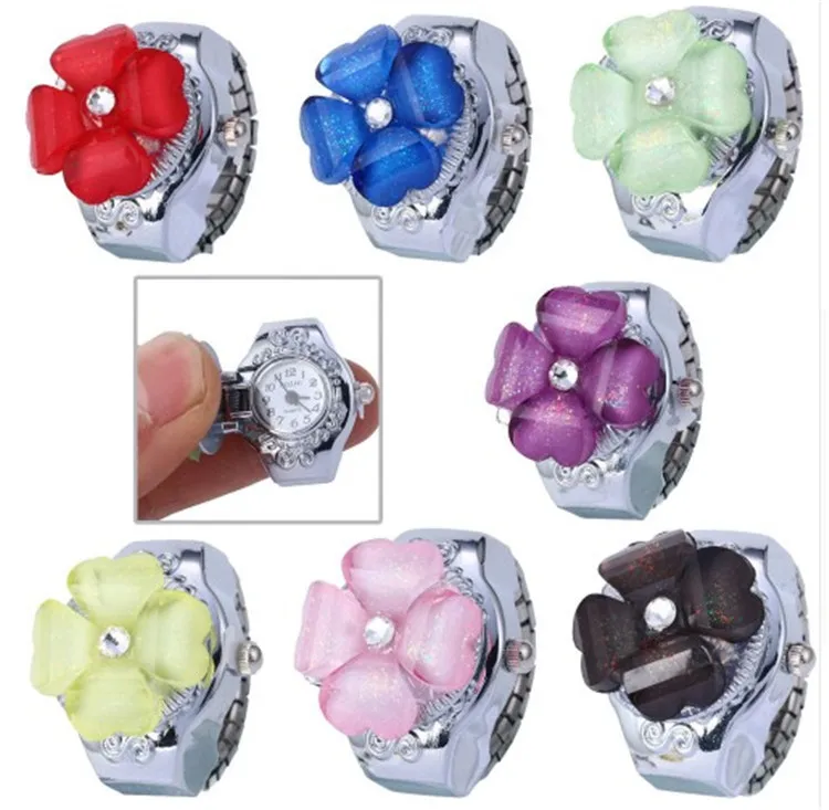 Часы с кольцом Chao Ms. Mini новые модные повседневные женские кольца часы цветущими