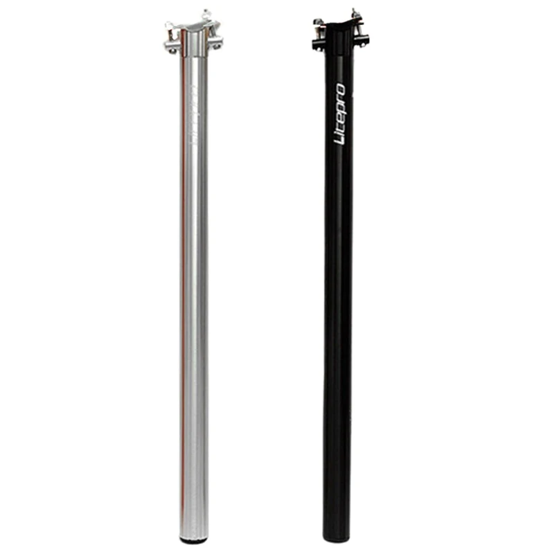 

2X Litepro Folding Bike Seat Post Aluminum Alloy Ultra-Light Bike Seat Post 33.9X600mm For Brompton Silver & Black