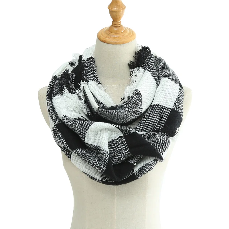 

2020 Fashion Winter Loop Knit Cashmere Scarf Women Snood Ring Neck Scarves Warm Female Bandana Thick Collar Scarfs Stole