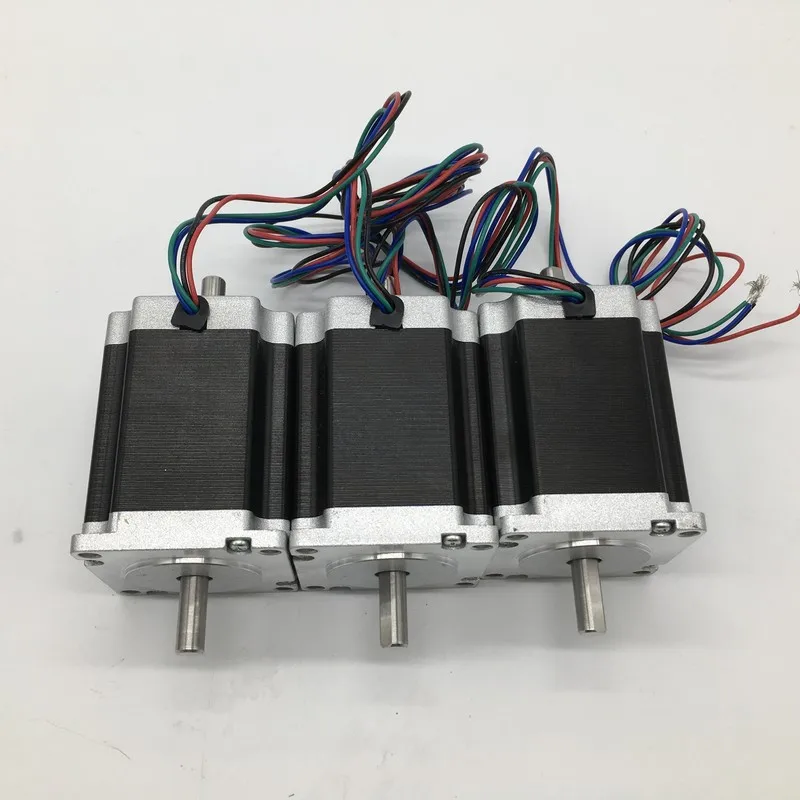 3 шт. Nema23 шаговый двигатель 8 мм двойной вал 57*84 3A 2.2Nm 320Oz in 2ph 4 провода высокий