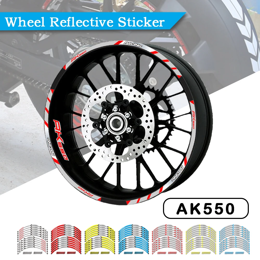 

FOR KYMCO AK550 AK 550 Motorcycle Decorative High Quality Stripe Sticker Front and Rear Wheel Reflective Decal Accessories