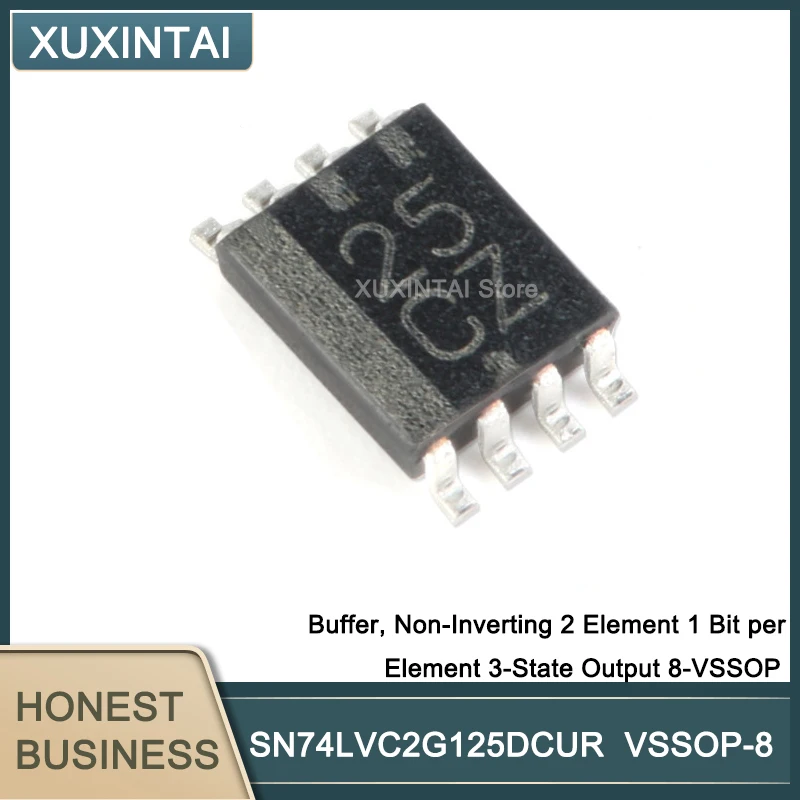 

100 шт./лот SN74LVC2G125DCUR SN74LVC2G125 буфер, неинверторный 2-элементный 1 бит на элемент 3-элементный выход 8-VSSOP