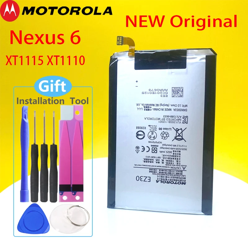 Motorola Moto XT1100 XT1103 XT1115 EZ30 SNN5953A для GOOGLE Nexus 6 3220 мАч новый оригинальный аккумулятор