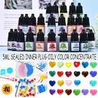 24 цвета s 5 мл маслянистый цвет цветной пигмент концентрат УФ-отверждаемая эпоксидная смола клей свеча жидкий пигмент для смолы поделки свечи ручной работы