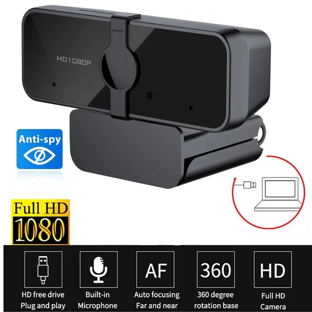 

Веб-камера HD USB 1080P со встроенным микрофоном для ПК