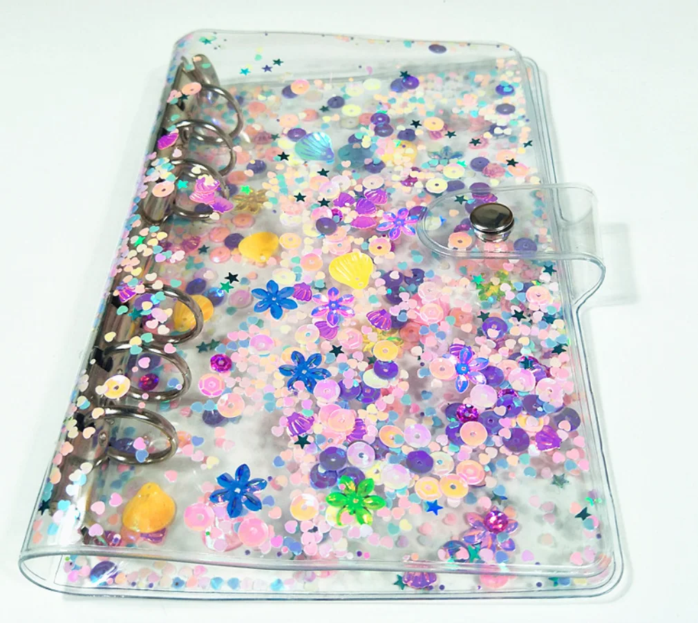 A5 A6 милый вкладыш Обложка для ноутбука блестящий лазер прозрачный переплет