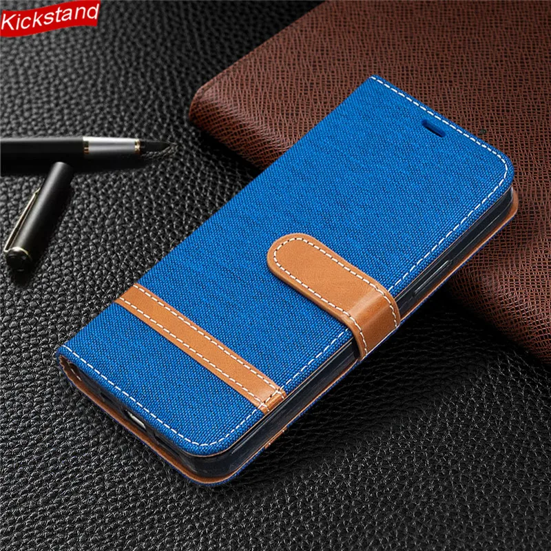 

Jeans Cloth Pattern Case for Samsung M13 M23 M33 M53 5G M30 M32 M11 M02 Cover Flip Kickstand Card Slots Protective Wallet Shell