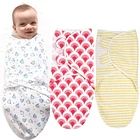 Спальный мешок для младенцев, мягкий хлопковый спальный мешок на липучке, с мультяшным принтом, для детей 0-3 м