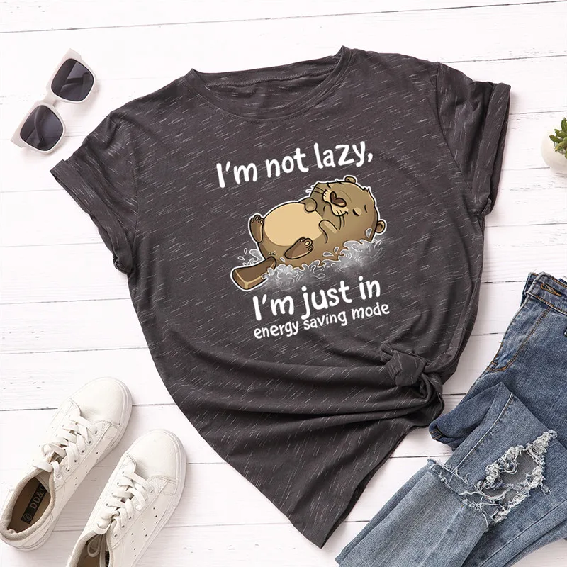 Размера плюс S 5XL новый с милым рисунком кота футболка буквенным принтом для