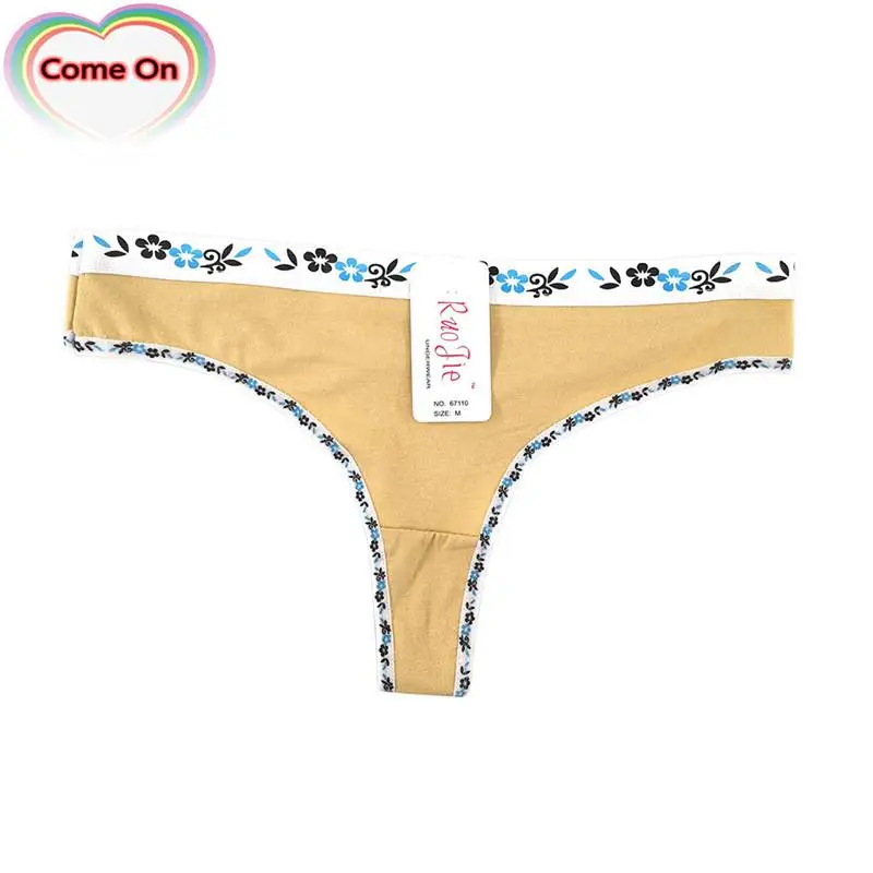 Стринги трусики хлопковое женское нижнее белье сексуальные разноцветные