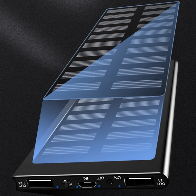 Портативное зарядное устройство на солнечной энергии 30000 мАч водонепроницаемый