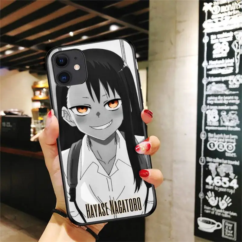 

Nagatoro San Anime Aesthetic Black Phone Case For Iphone Case 5 5s se 6 6s 7 8 11 12 X Xs Xr Pro Plus Max Mini Cover