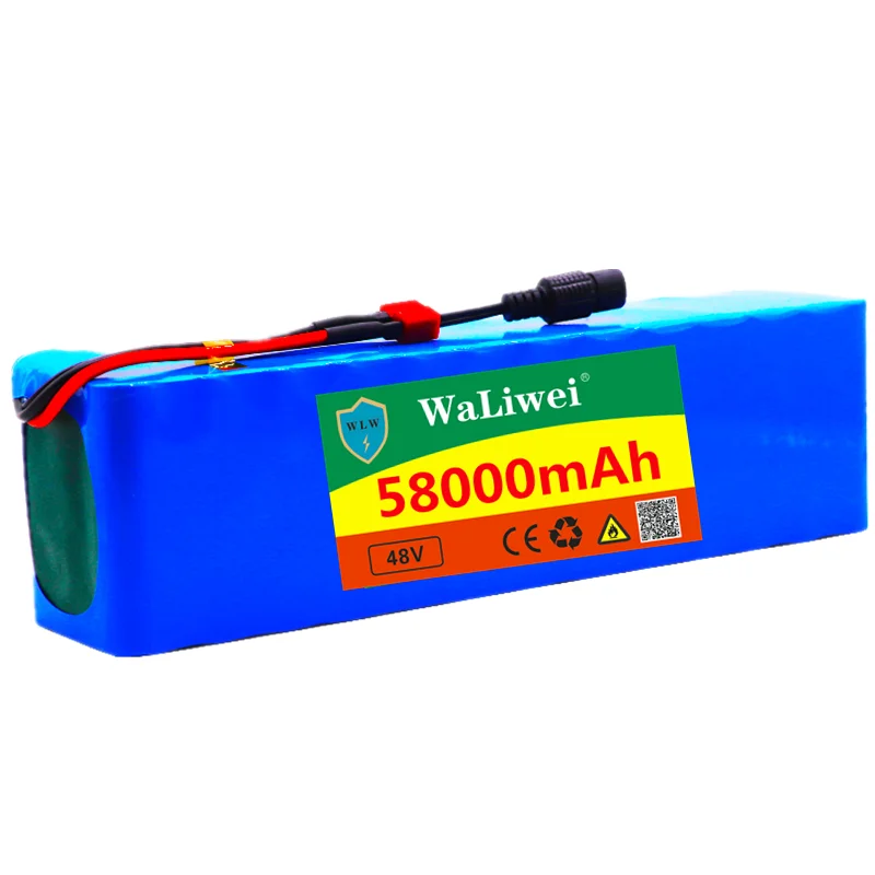 

48v 58Ah 1000w 13S3P Lithium ion Battery Pack For 54.6v E-bike Electric bicycle Scooter with discharge BMS