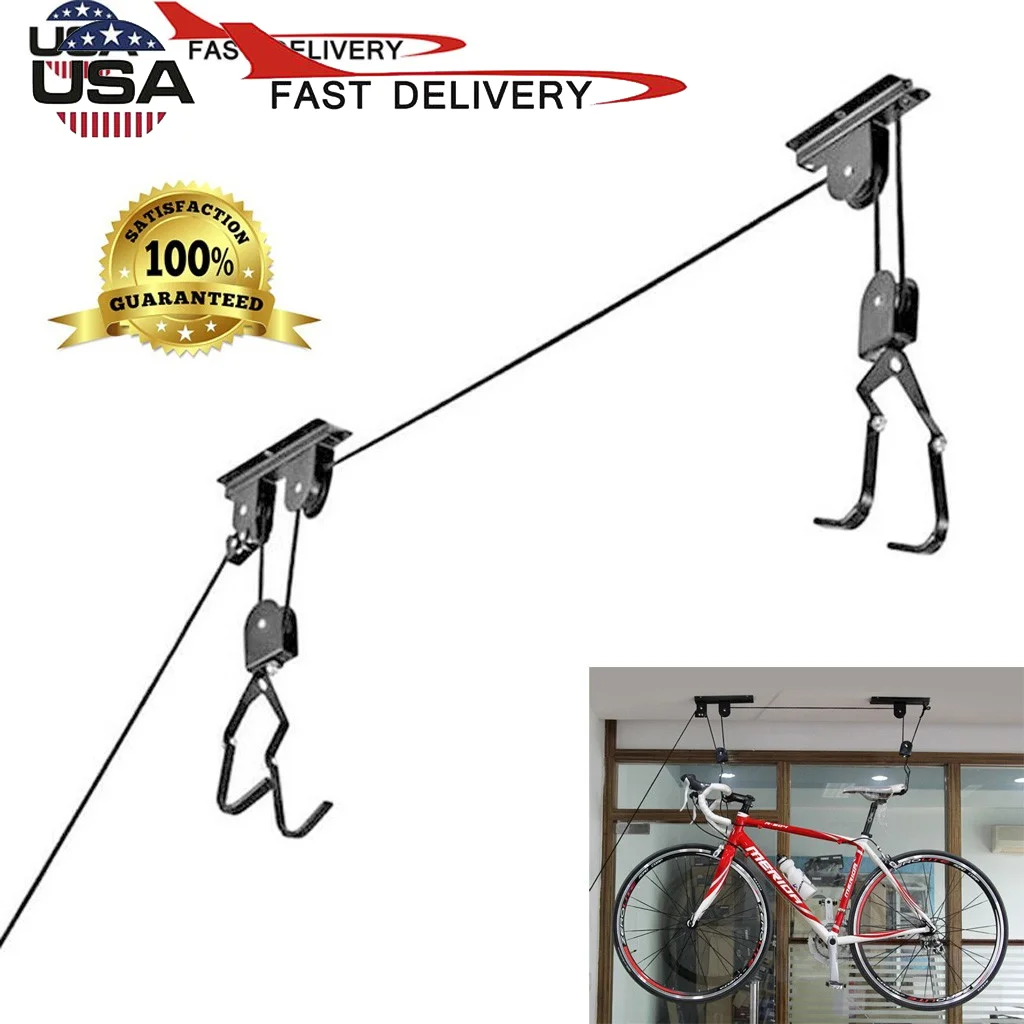 Потолочные подъемные грузовые стеллажи для велосипедов гаражных рамов лифтов