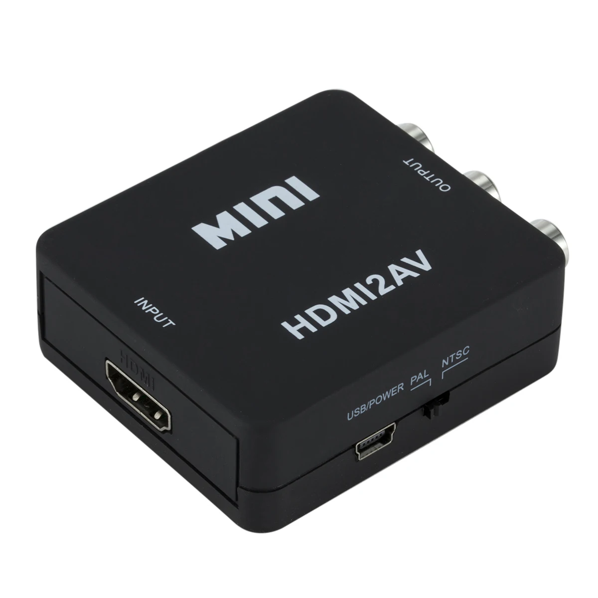 HD 1080P HDMI совместимый с RCA AV/CVBS адаптер Mini HDMI2AV видео конвертер коробка для PS3 VCR DVD