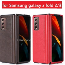Luxury Leather Case for Samsung Z Fold 3 Case 5G All-inclusive Explosion-proof Cover Vintage Shell for Galaxy Z Fold 2 Case