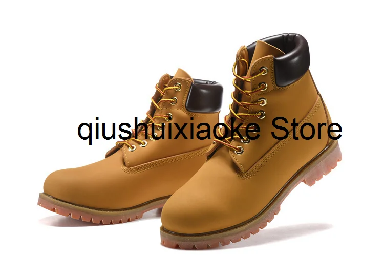 

Men and Women's boots couples general Flat vulcanized shoes Classic Wheat Autumn Yellow Ankle Leather Timber Casual