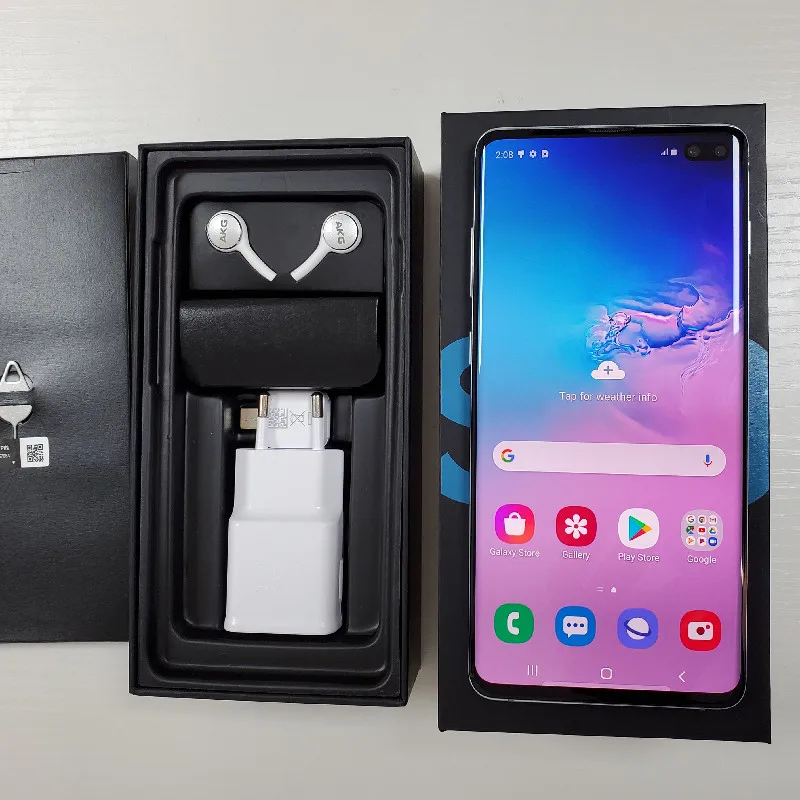 Samsung Galaxy S10 + плюс G975U G975U1 90% новый оригинальный 6 4 &quotRAM 8Гб ROM 128/512 ГБ Snapdragon NFC сеть 4G LTE