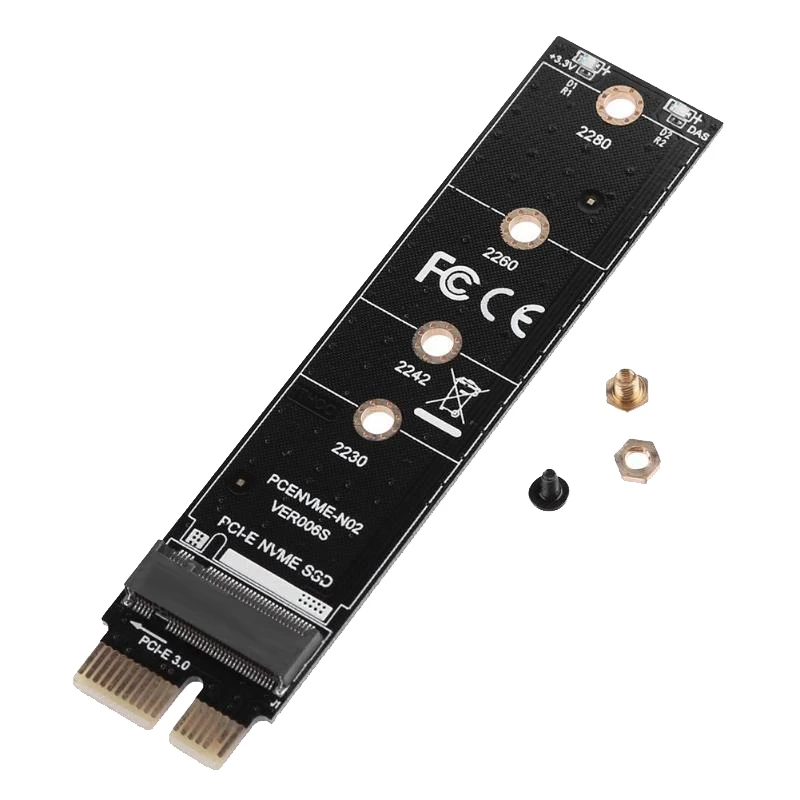 PCIE 3 0 NVME SSD карта M.2 PCI-E 1x удлинитель NGFF M Key конвертер адаптер Поддержка 2230/2242/2260/2280 |