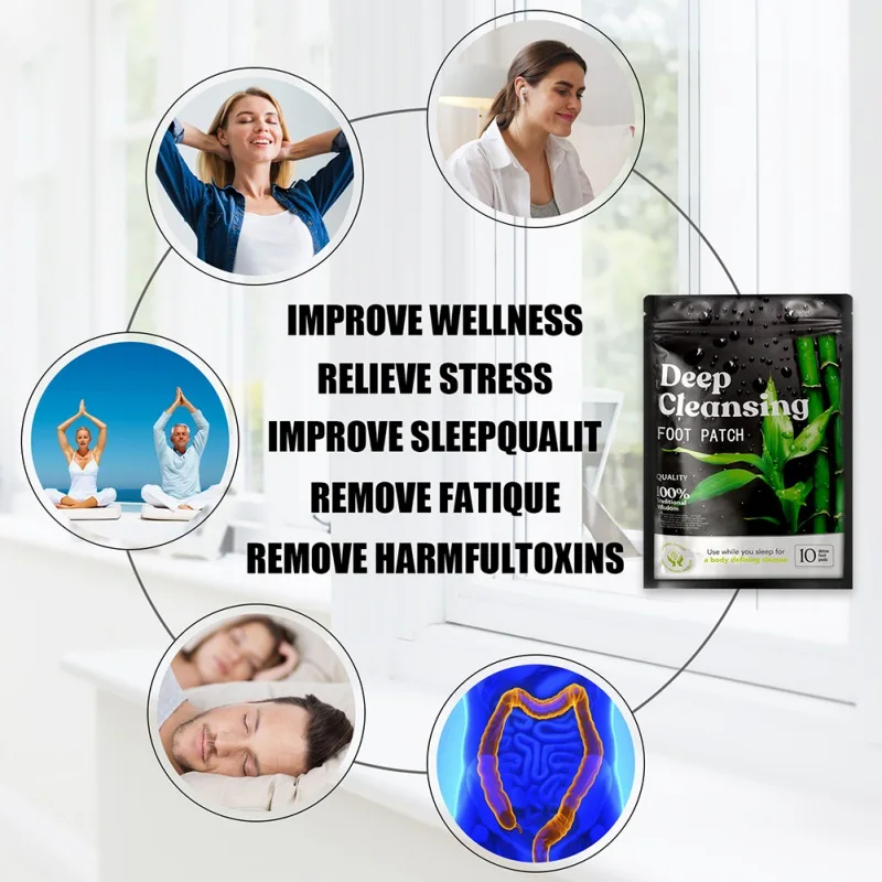 10 шт. бамбуковые наклейки для ног | Красота и здоровье