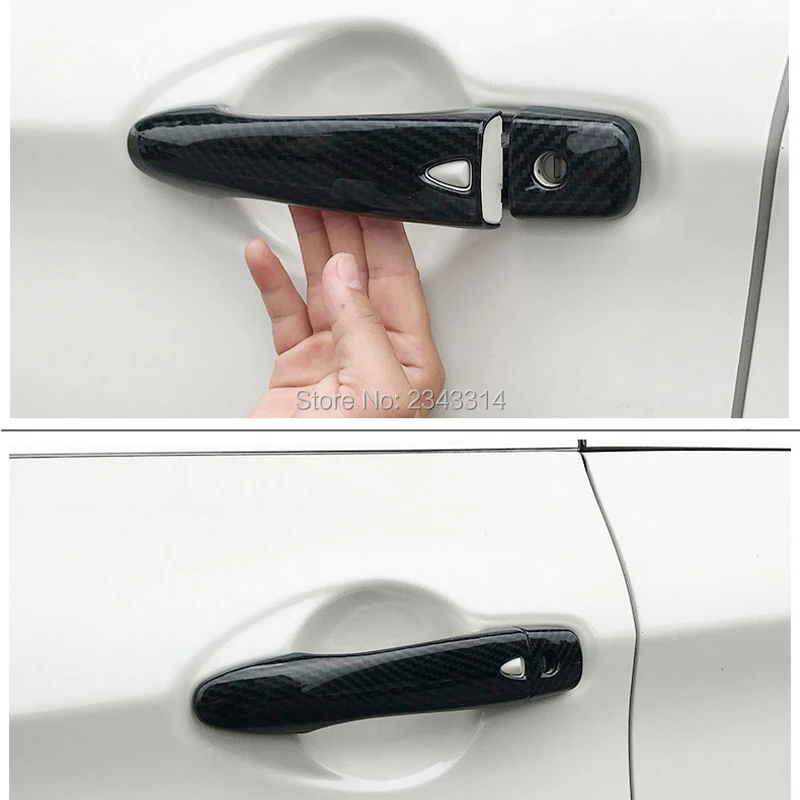 Для Nissan X Trail T32 Rogue 2014 2019 Qashqai J11 2016 углеродное волокно дверные ручки для автомобиля