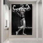 Schwarzeneggerer тренажерный зал постер Бодибилдинг настенное Искусство Холст постеры и принты картина настенные картины для спальни украшение для дома