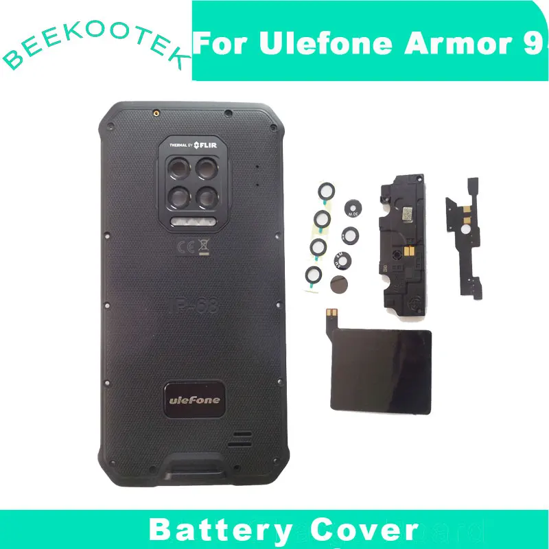 Funda de batería Original para teléfono Ulefone Armor 9, cubierta trasera de lente de filtro de paso infrarrojo + NFC + altavoz fuerte + lente