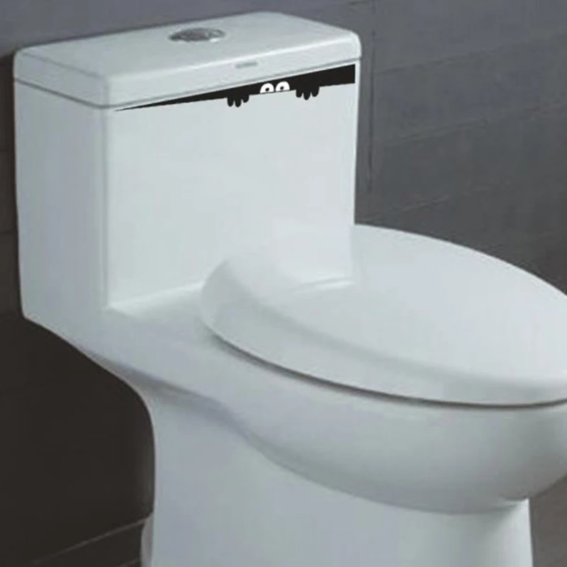 Pegatina de vinilo extra&iacute;ble para pared de ba&ntilde;o, calcoman&iacute;a extra&iacute;ble con dise&ntilde;o divertido de Peep Monster para decoraci&oacute;n del hogar, 1 unidad-0