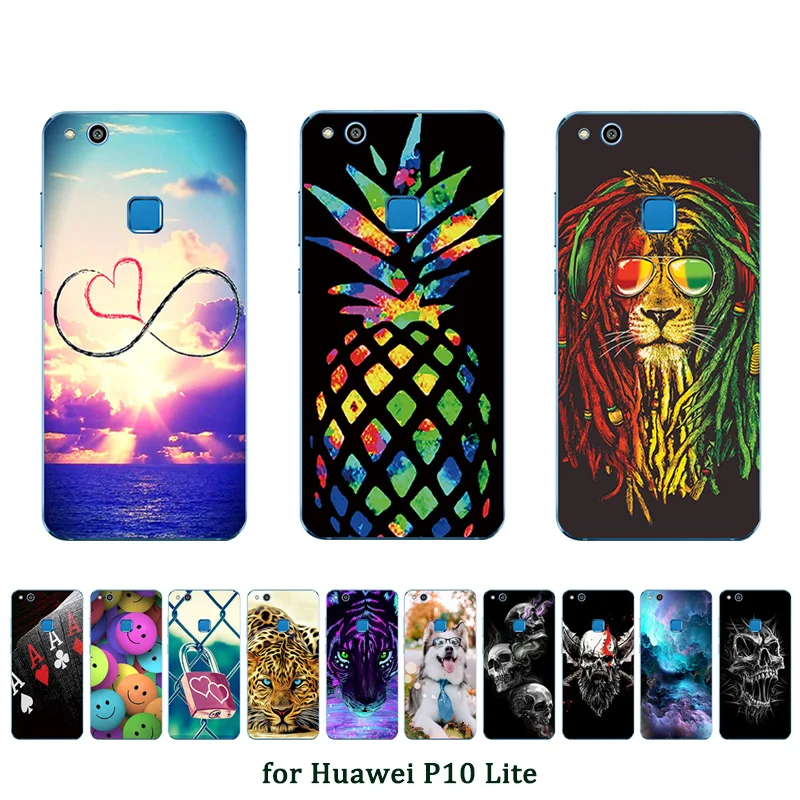 Чехол для Huawei P10 Lite мягкие силиконовые чехлы из ТПУ телефонов 5 2 дюймов оболочки