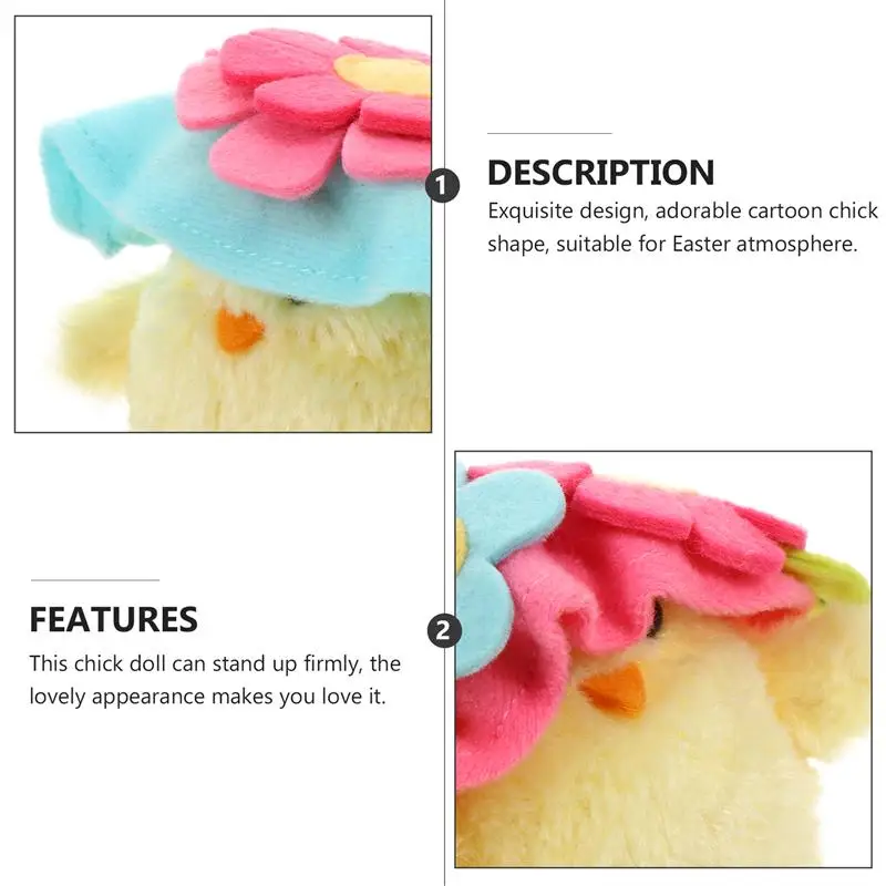 

1 Pc Interesting Photo Prop Decoration Decorative Simulated Chick with Hat