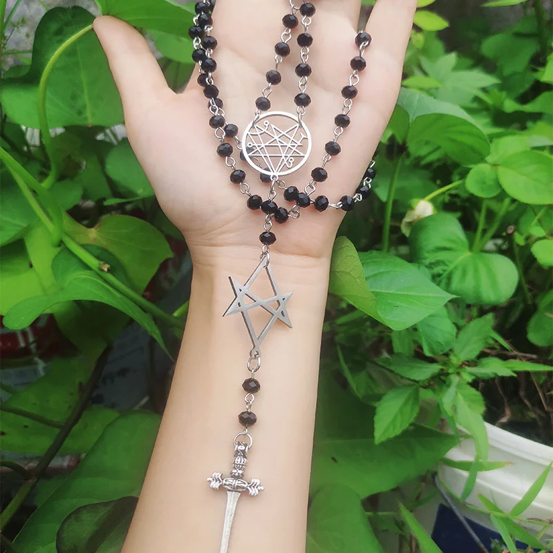 Таинственные четки Бафомет ожерелье | Украшения и аксессуары
