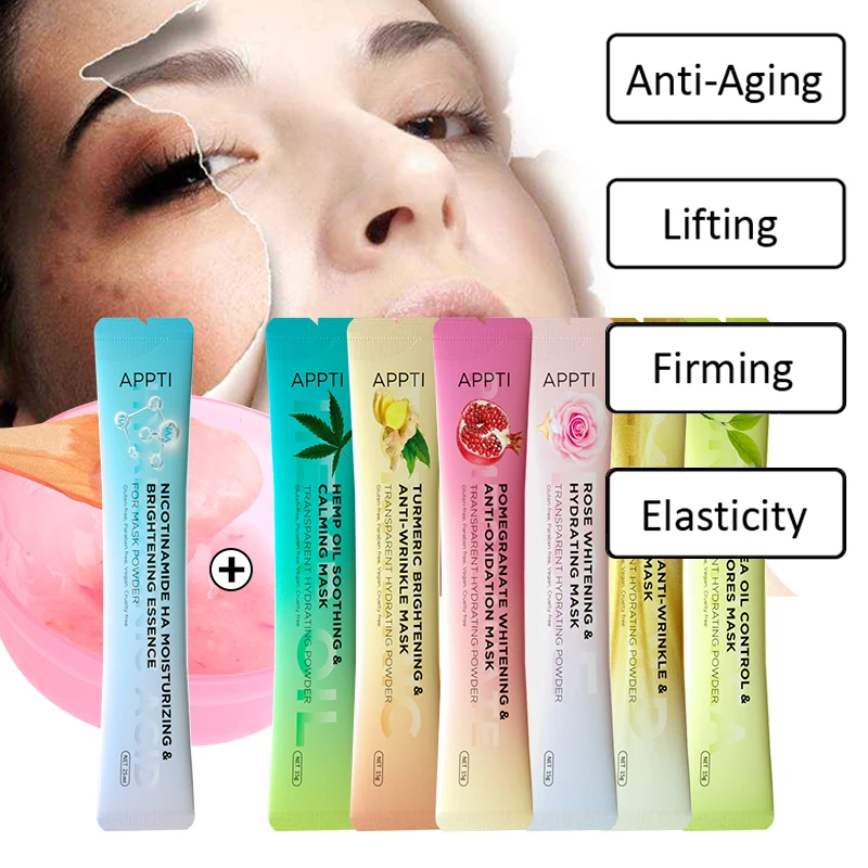HOT Sale Rose Gel Brighten Skin Care Face Beauty Spa Peel Off Collagen Hydro Jelly Mask Powder