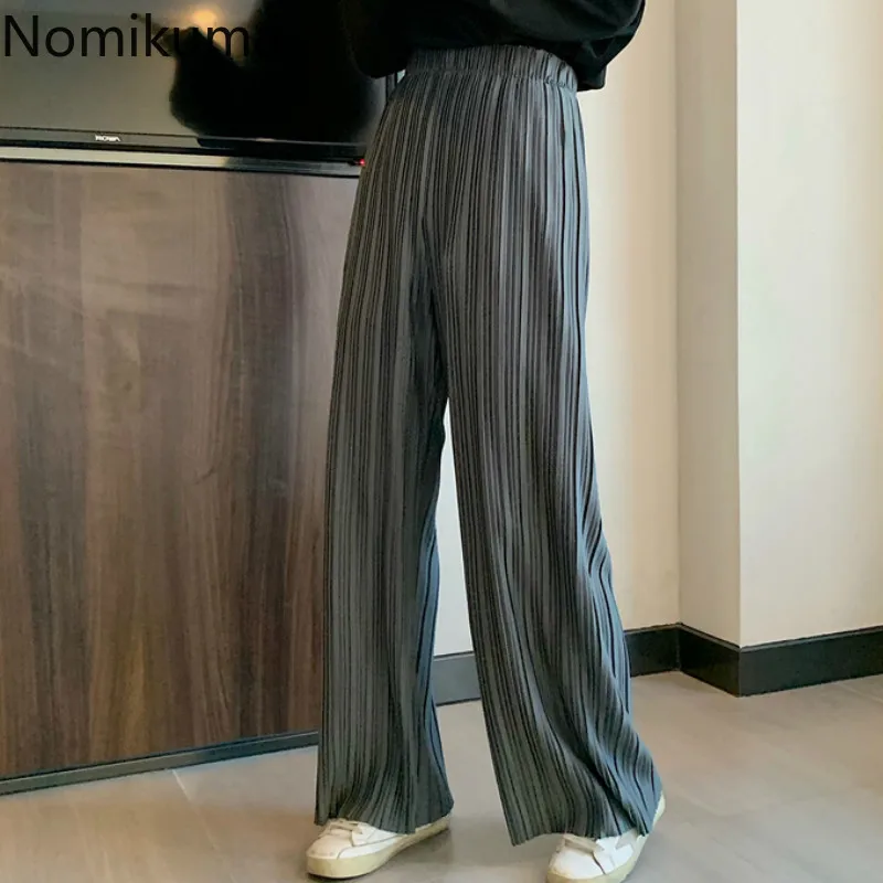 Новое поступление винтажные Свободные плиссированные широкие брюки Nomikuma