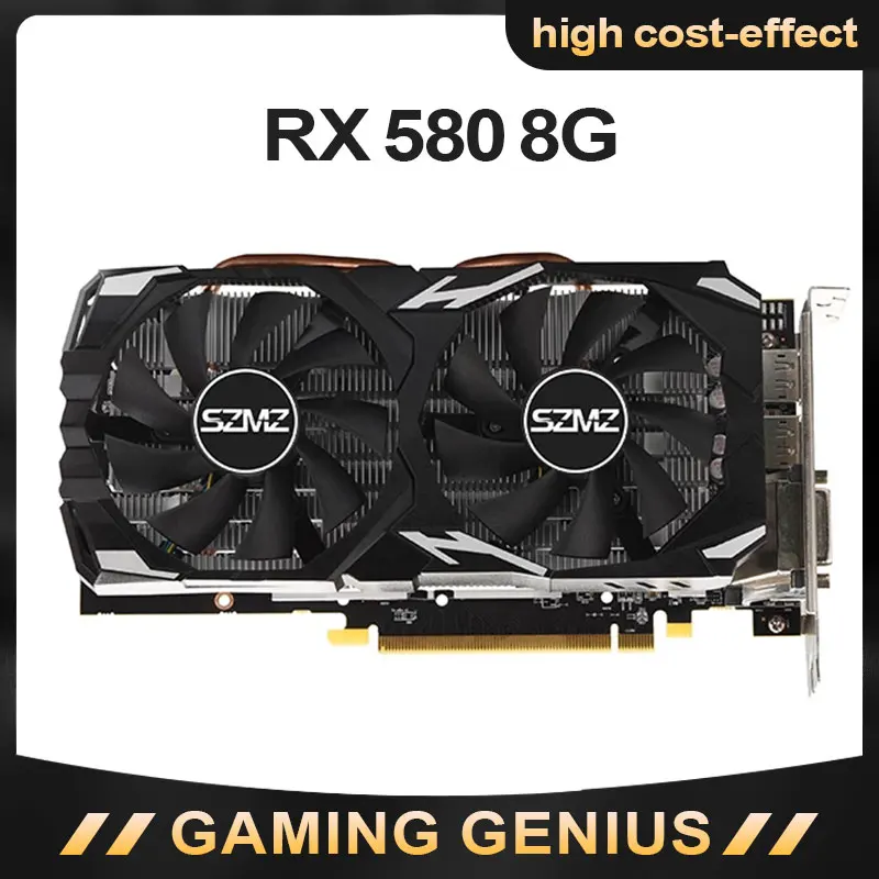 Игровая видеокарта SZMZ RX 580 8 Гб бит 2048SP GDDR5 графические карты для AMD Radeon 3 0 серии с PCIE