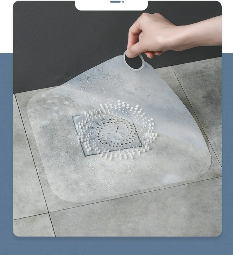 

Silicone Anti-blocking Floor Drain Mat Filter Net Anti-hair Artifact Toilet Sewer Deodorizing Bathroom Floor Drain Mat Household