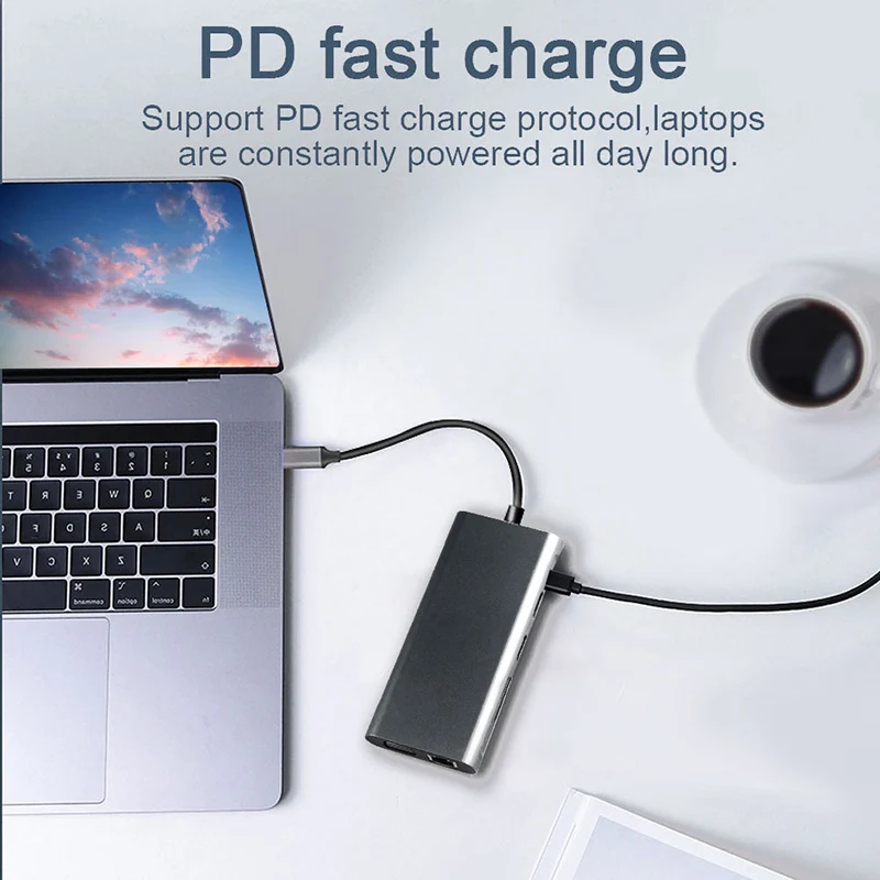 

Док-станция для ноутбука USB C Hub, многофункциональный адаптер Type C для ПК Windows NC99