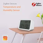 Датчик температуры и влажности Tuya Zigbee, детектор света люкс с ЖК-экраном, работает с умным домом Tuya Alexa Google Assistant