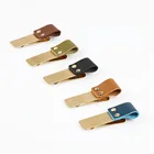 Зажимы для карандашей из натуральной кожи, металлические, латунные, ручка для записной книжки