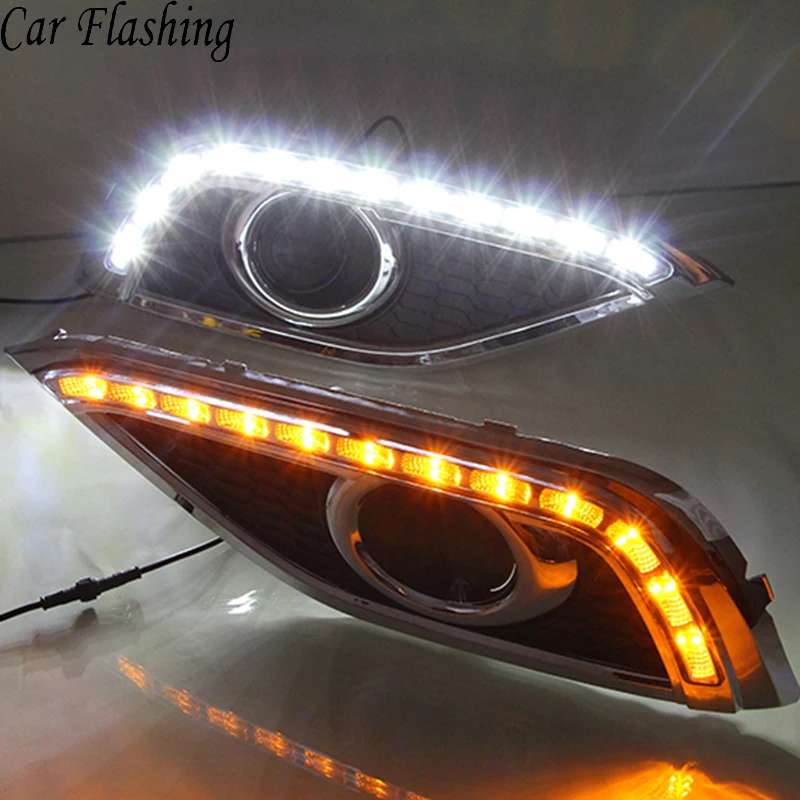 Автомобильная мигающая 1 пара drl для Honda CRV CR V 2012 2013 2014 DRL противотуманная фара