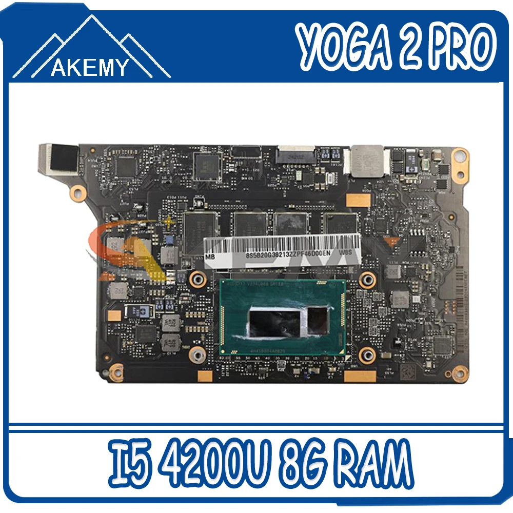 

Akemy NM-A074 материнская плата для ноутбука Lenovo YOGA 2 PRO YOGA2 PRO 13 дюймов Материнская плата ноутбука процессор I5 4200U 8G RAM 100% тесты работы