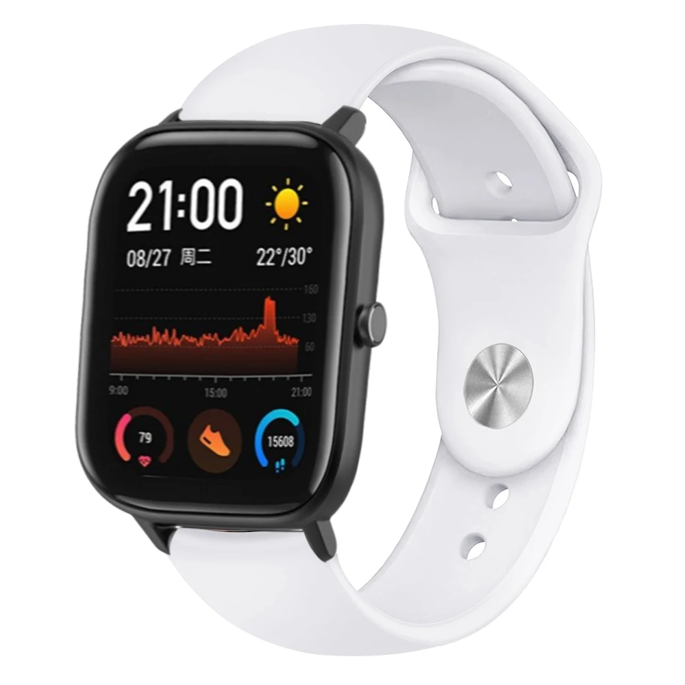 20 мм силиконовые браслеты для Xiaomi Huami Amazfit GTS Bip BIT PACE Lite Youth smart watch band для Garmin vivoactive 3 ремешок для часов