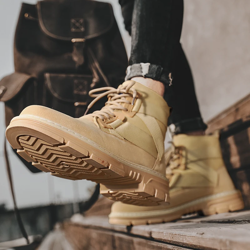 Men Hiking Shoes winter boots Waterproof Breathable Tactical Combat Boots Desert Training Sneakers Shoes Men Anti-Slip Trekking