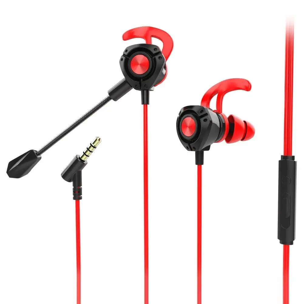 

G22 Wired 3.5mm Plug In-ear Gaming Earphone Dynamic Headphone with Microphone For Most Phones Tablets MP3 MP4