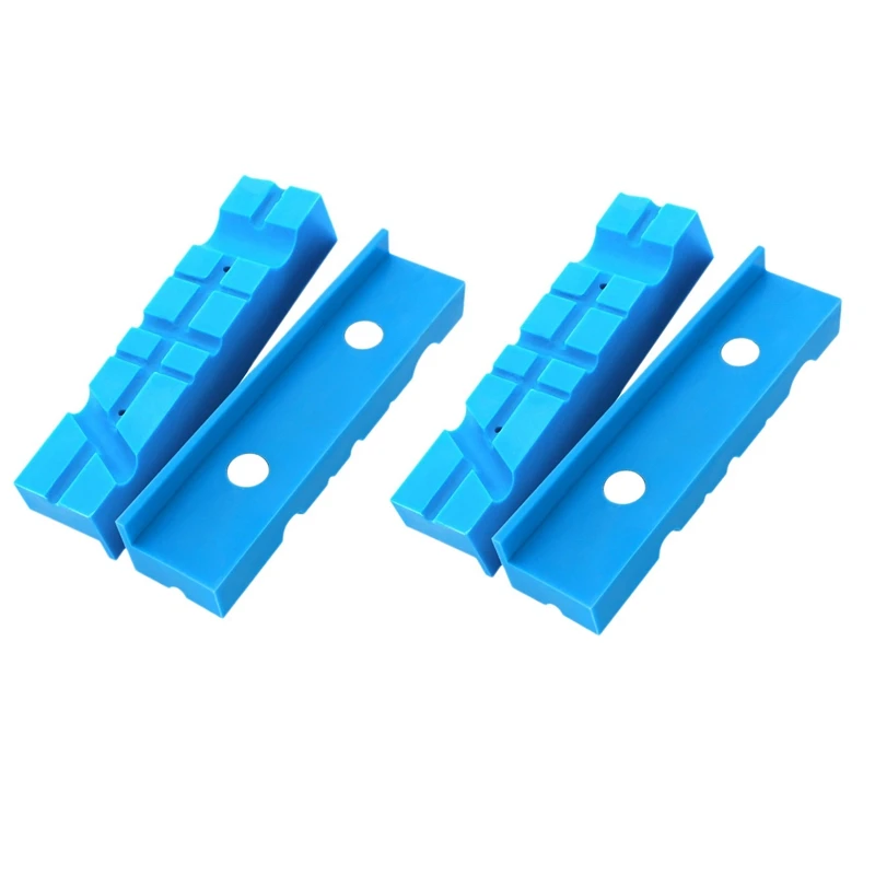 

4Pcs 5.5Inch Universal Vise Jaws Magnetic Retention Vise Pads Urethane Soft Jaws Magnetic Bench Vice Protectors (Blue)