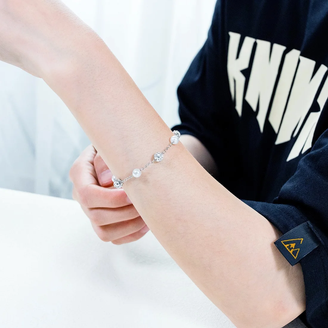

JHSL Fashion Jewelry Silver Rose Gold Color Stainless Steel Girlfriend Gift Female Women Simulated Pearl Bracelets Bangles