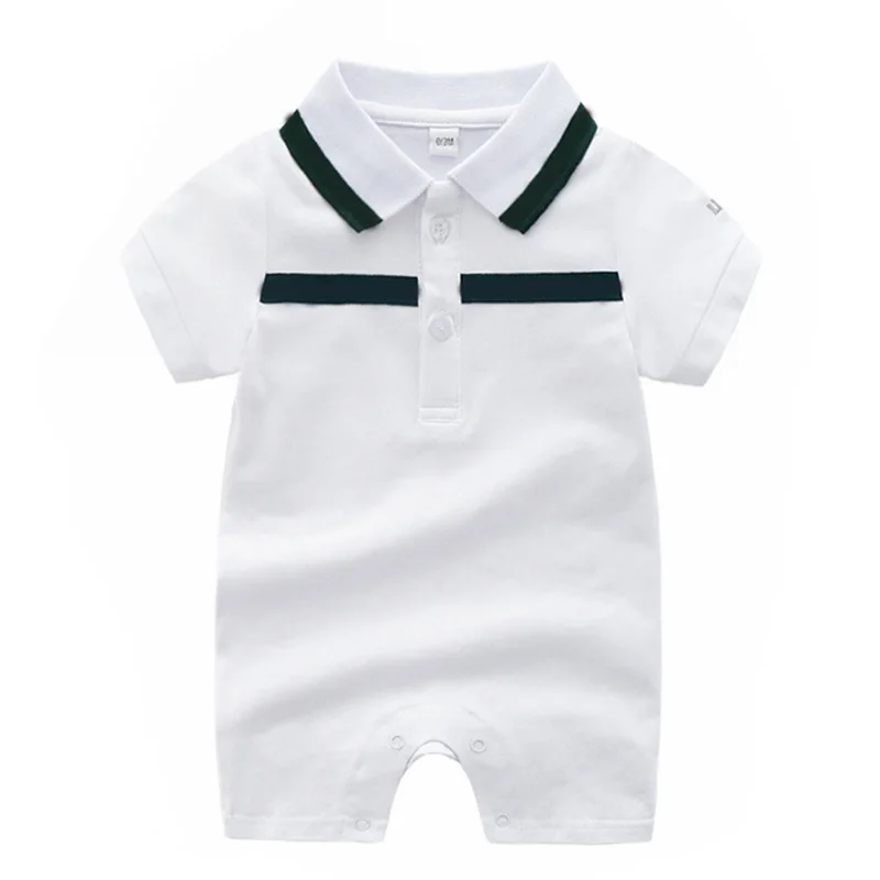 Летняя модная хлопчатобумажная ткань для мальчиков и девочек Детские Ползунки