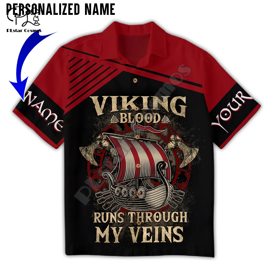 

Гавайские рубашки PLstar Cosmos с принтом викингов, татуировок, воинов, викингов, богов, Одина, новые модные летние забавные пляжные повседневные ...